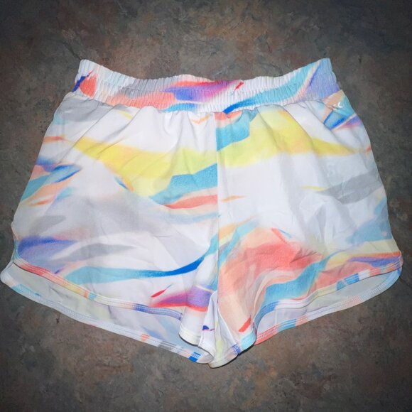 DSG Mid Rise Stride Run Girls Shorts Large,‎ Multicolor - Picture 1 of 9